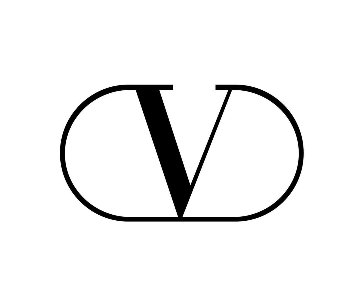 Valentino Marke Logo Symbol Kleider Design Symbol abstrakt Vektor Illustration