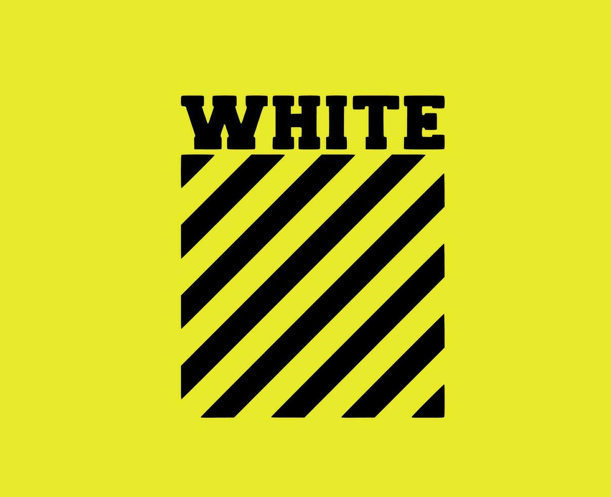 off-white kläder logotyp svart symbol design ikon abstrakt vektor illustration med gul bakgrund