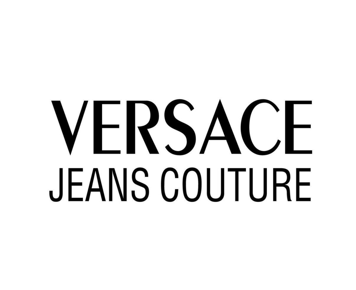 versace jeans couture varumärke symbol svart logotyp kläder design ikon abstrakt vektor illustration