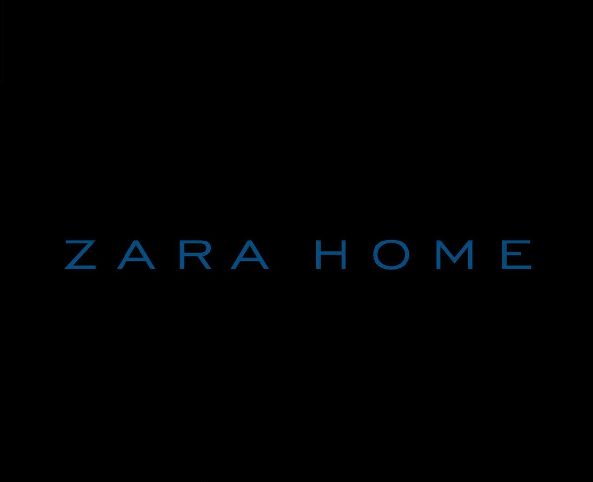 zara Hem varumärke symbol blå logotyp kläder design ikon abstrakt vektor illustration med svart bakgrund