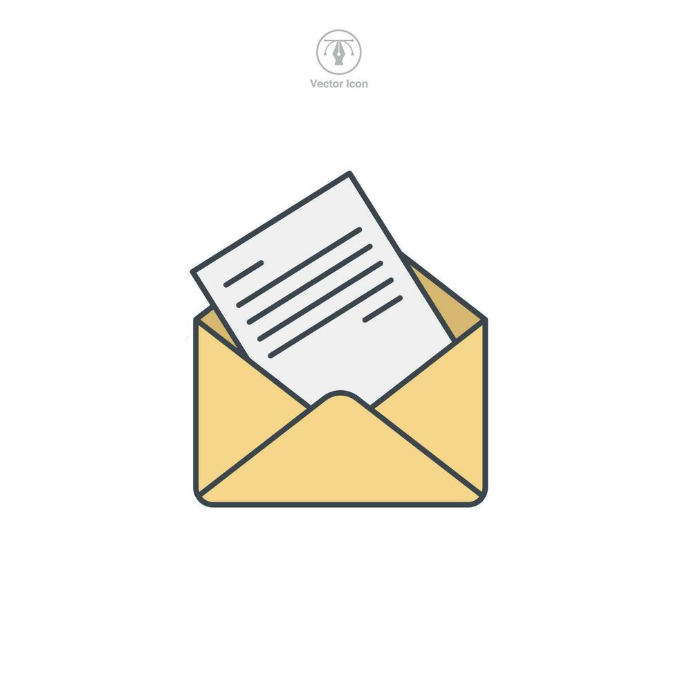 e-post kuvert ikon symbol mall för grafisk och webb design samling logotyp vektor illustration