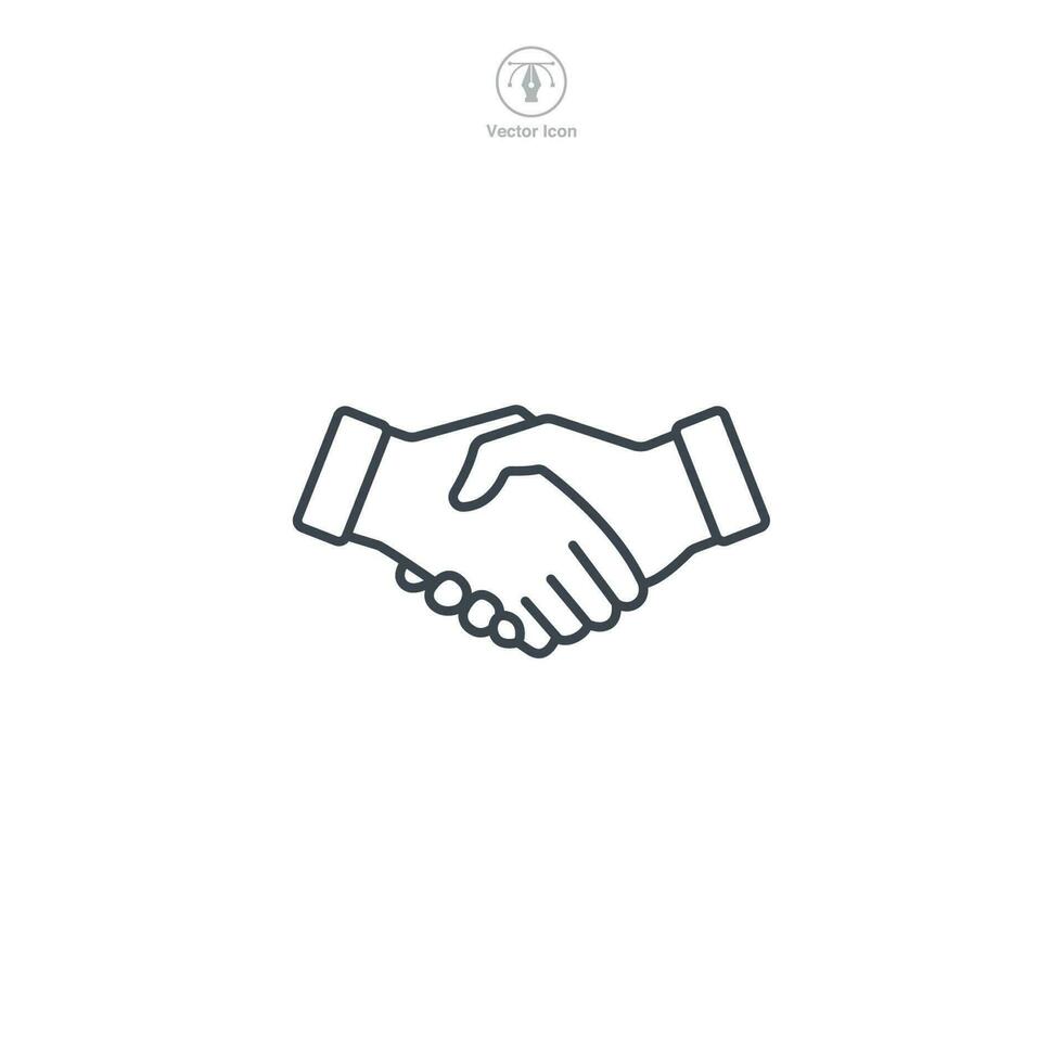 Handschlag Symbol Symbol Vorlage zum Grafik und Netz Design Sammlung Logo Vektor Illustration