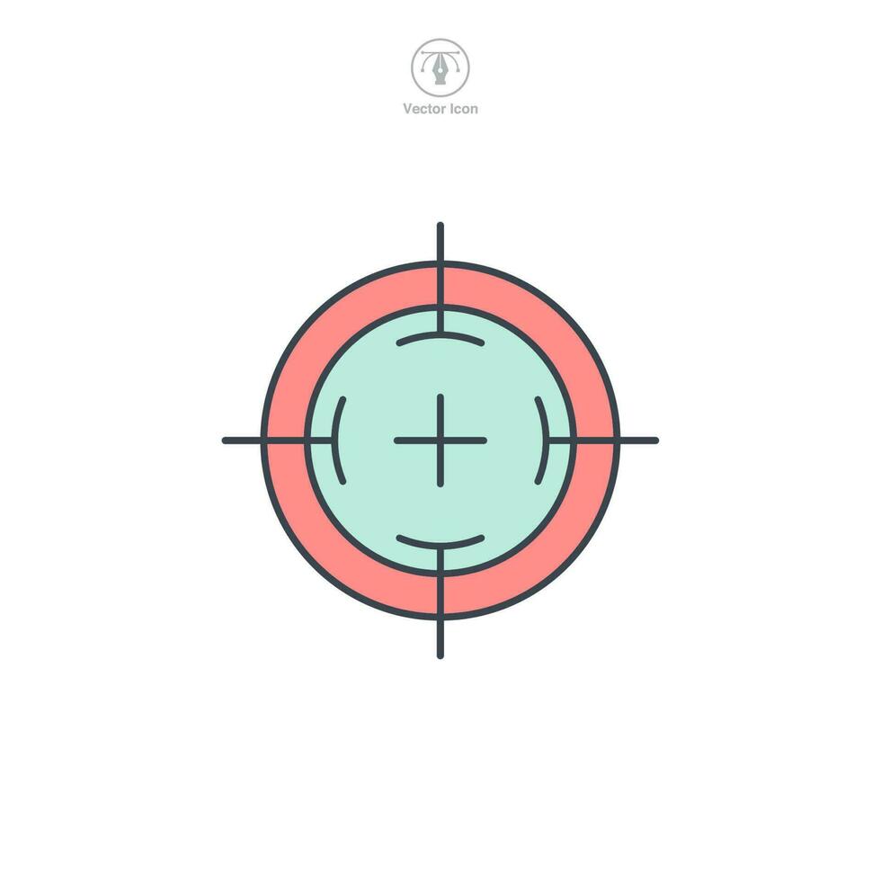 Zielsymbol-Symbolvorlage für Grafik- und Webdesign-Sammlung Logo-Vektor-Illustration vektor