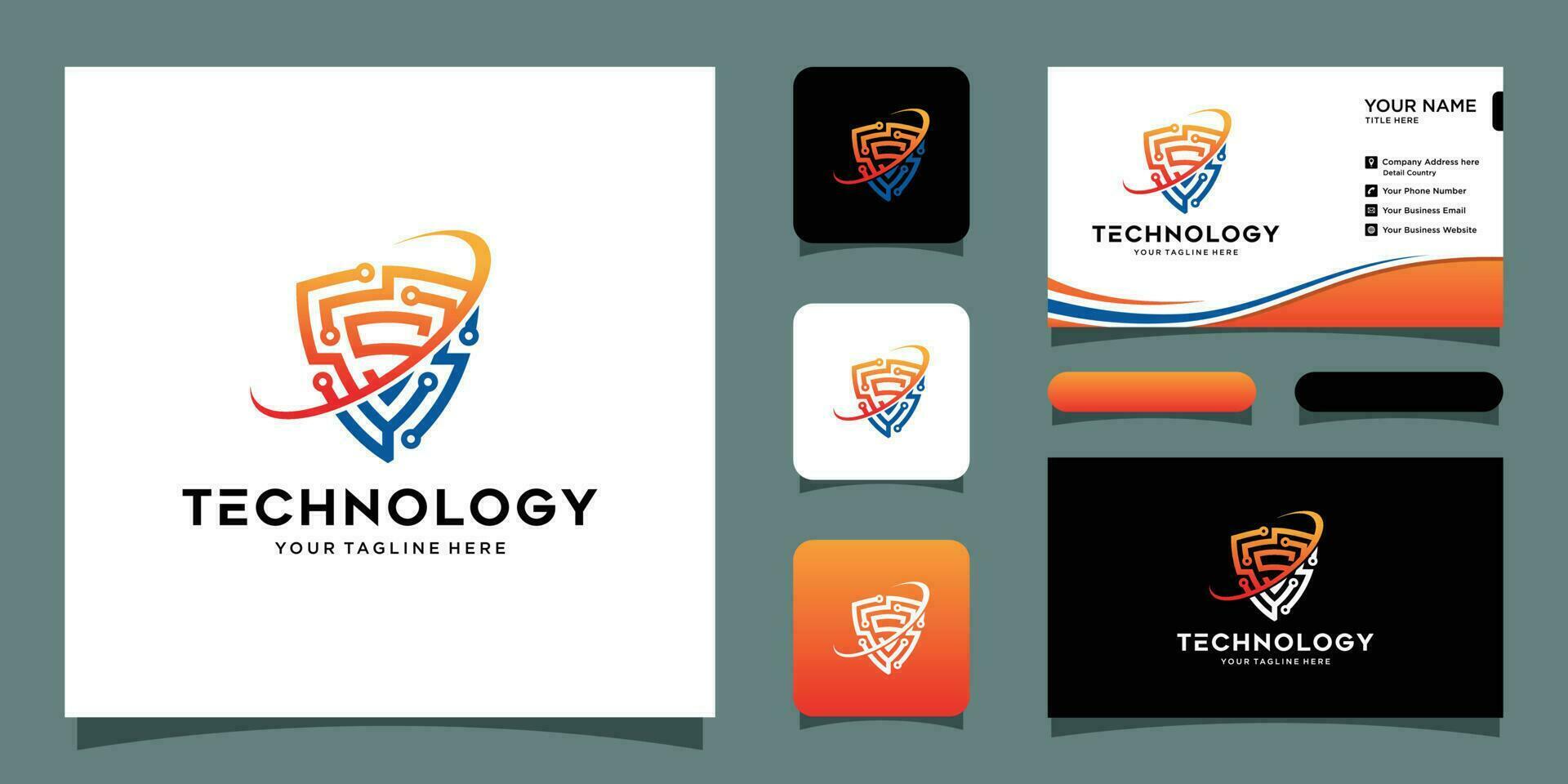 Sicherheit Logo Technologie zum Ihre Unternehmen, Schild Logo zum Sicherheit Daten und Geschäft Karte Prämie Vektor
