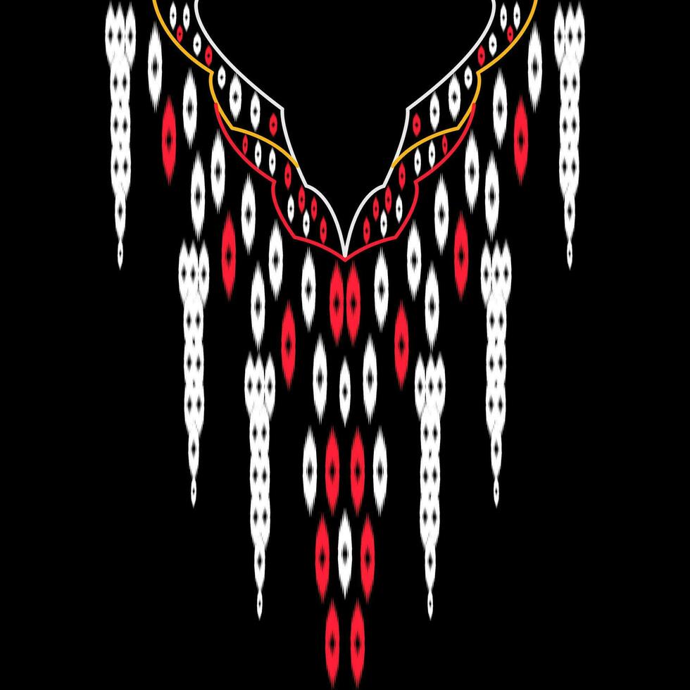 traditionell geometrisk etnisk broderad halsringning vektor
