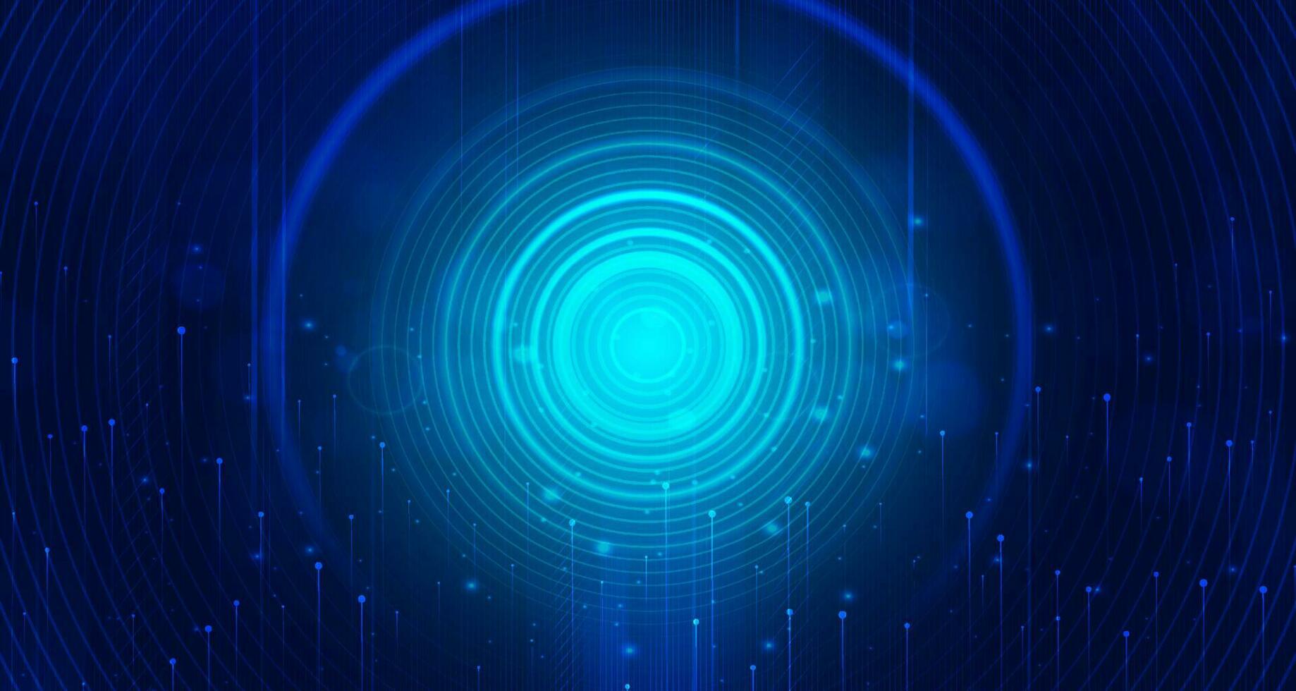 Digital Technologie Geschwindigkeit verbinden Blau Grün Hintergrund, Cyber Nano Information, abstrakt Kommunikation, Innovation Zukunft Technik Daten, Internet Netzwerk Verbindung, ai groß Daten, Illustration Vektor 3d