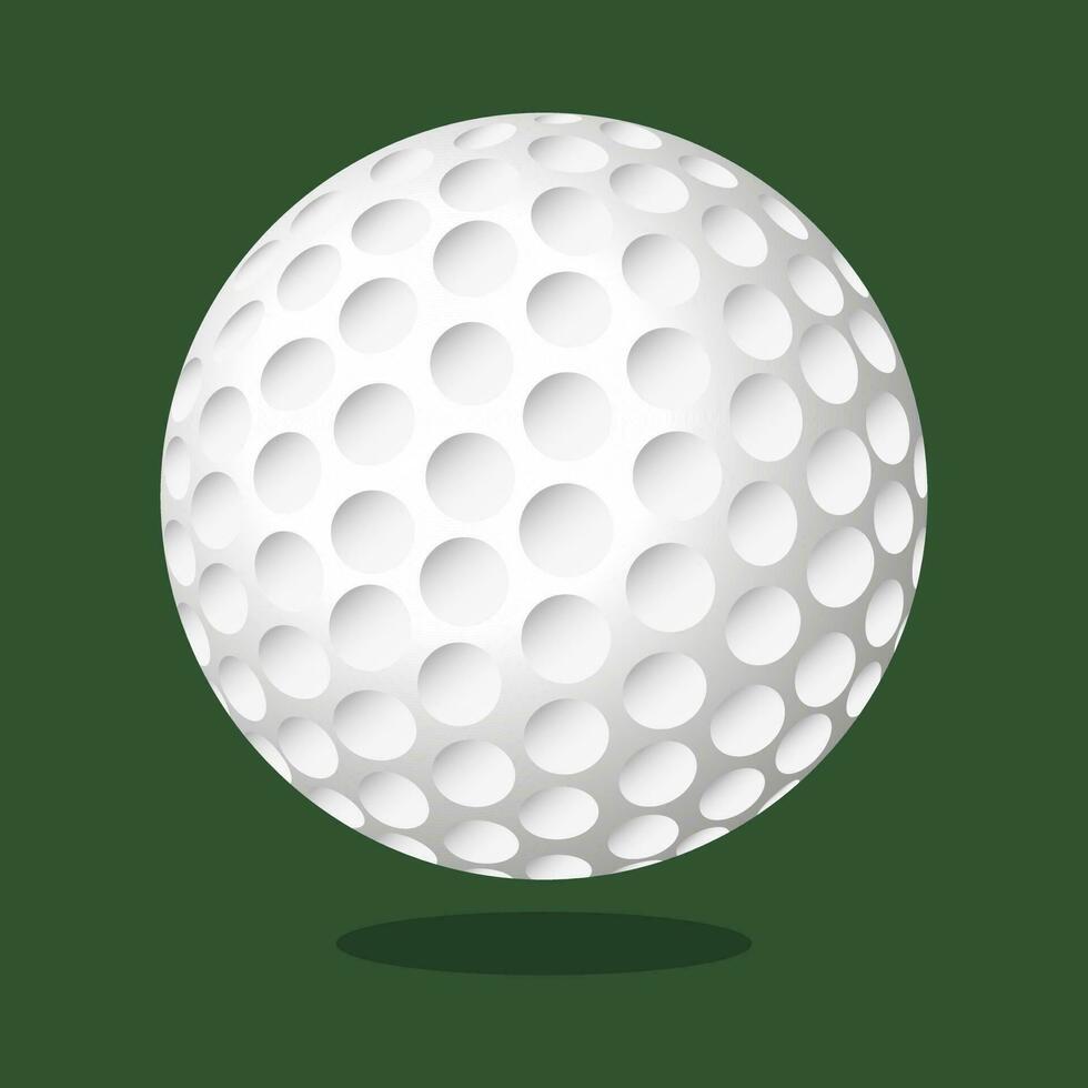 Vektor realistisch fliegend Golf Ball Nahansicht isoliert auf Hintergrund.