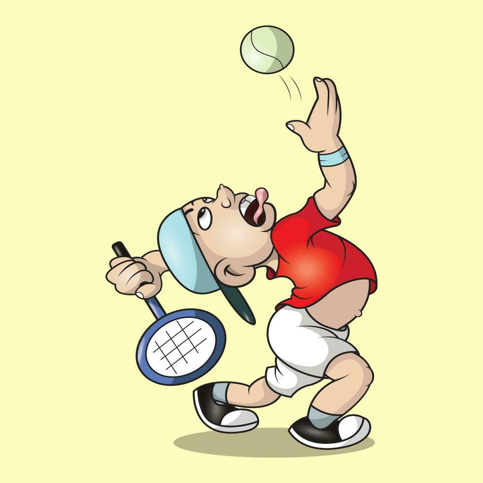 Illustration Vektor Grafik von Menschen sind spielen Tennis