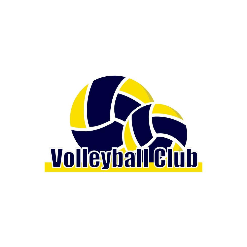 volleyboll logotyp för volleyboll klubb på vit bakgrund vektor