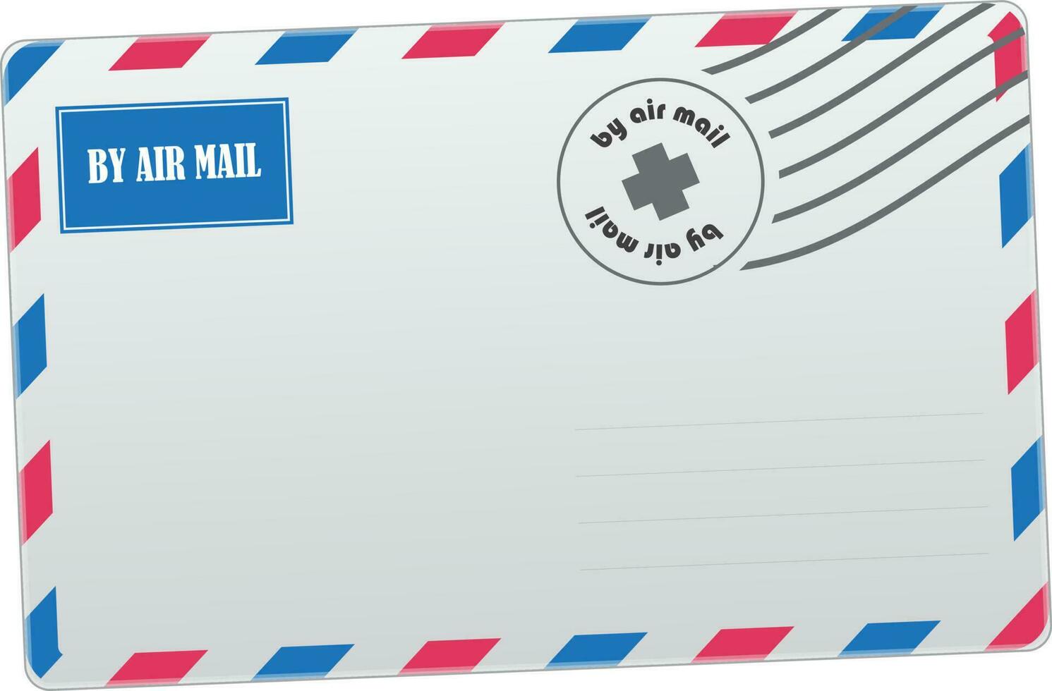Mail durch Luft. Illustration von schnell und effizient Post- Lieferung vektor