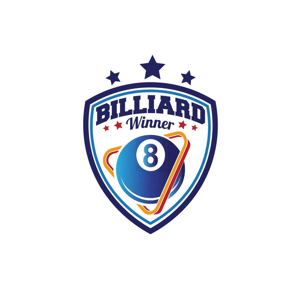 Design Logo Billard- Vektor Illustration