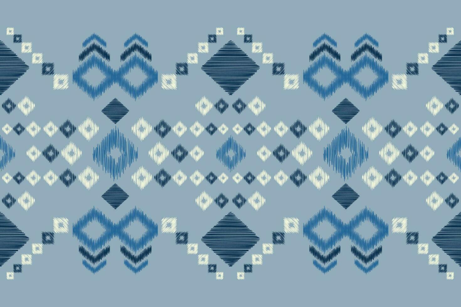 etnisk ikat tyg mönster geometrisk stil.afrikansk ikat broderi etnisk orientalisk mönster Marin blå bakgrund. abstrakt, vektor, illustration.för textur, kläder, scarf, dekoration, matta, siden. vektor