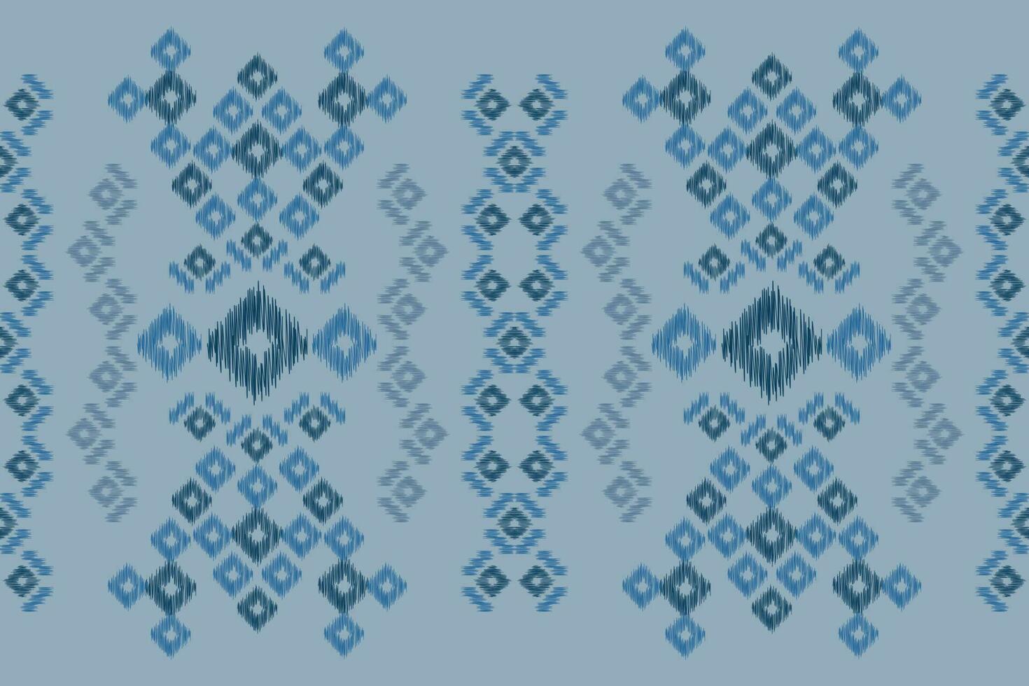 etnisk ikat tyg mönster geometrisk stil.afrikansk ikat broderi etnisk orientalisk mönster Marin blå bakgrund. abstrakt, vektor, illustration.för textur, kläder, scarf, dekoration, matta, siden. vektor