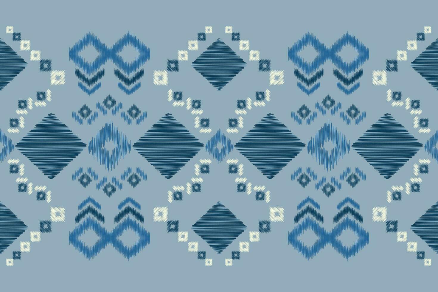 etnisk ikat tyg mönster geometrisk stil.afrikansk ikat broderi etnisk orientalisk mönster Marin blå bakgrund. abstrakt, vektor, illustration.för textur, kläder, scarf, dekoration, matta, siden. vektor