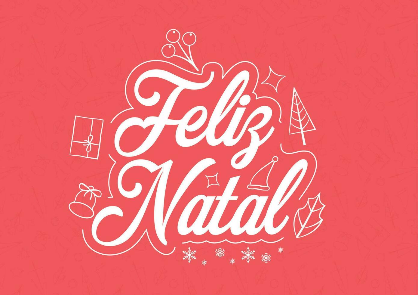 feliz Natal Beschriftung vektor