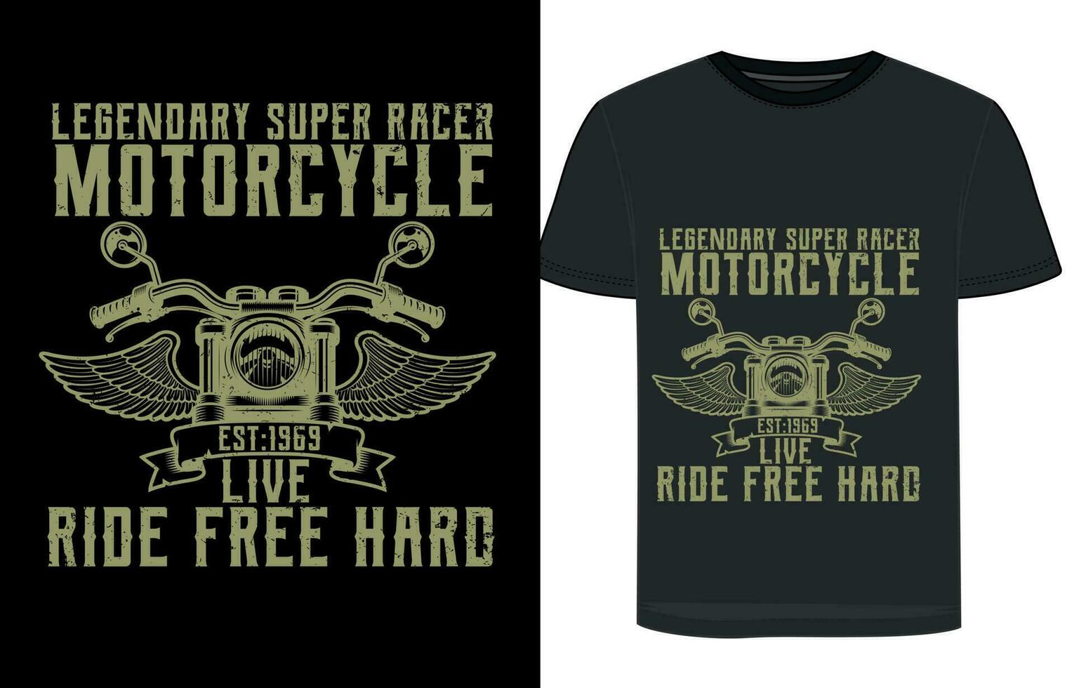 årgång motorcykel t-shirt design vektor