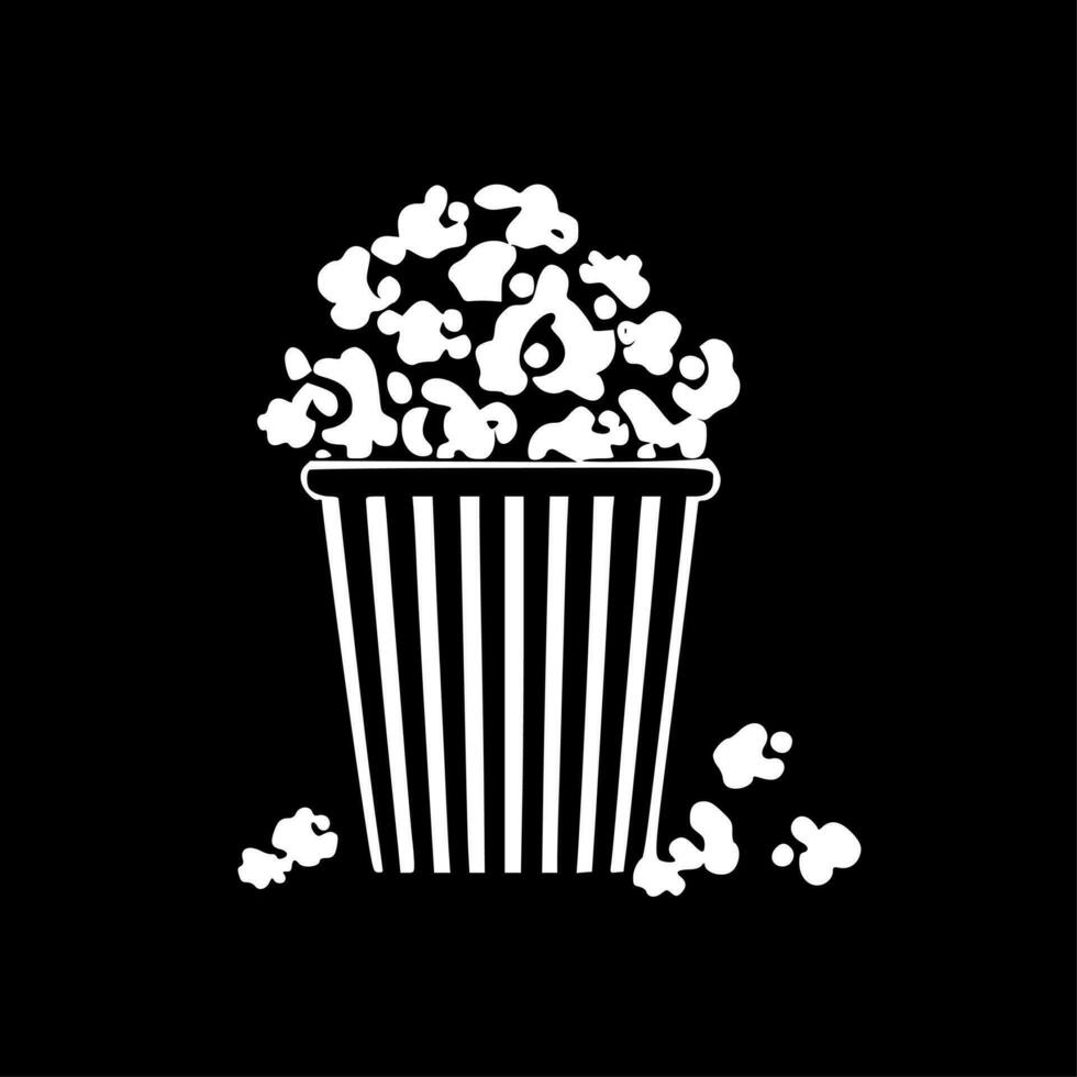 Popcorn - - minimalistisch und eben Logo - - Vektor Illustration