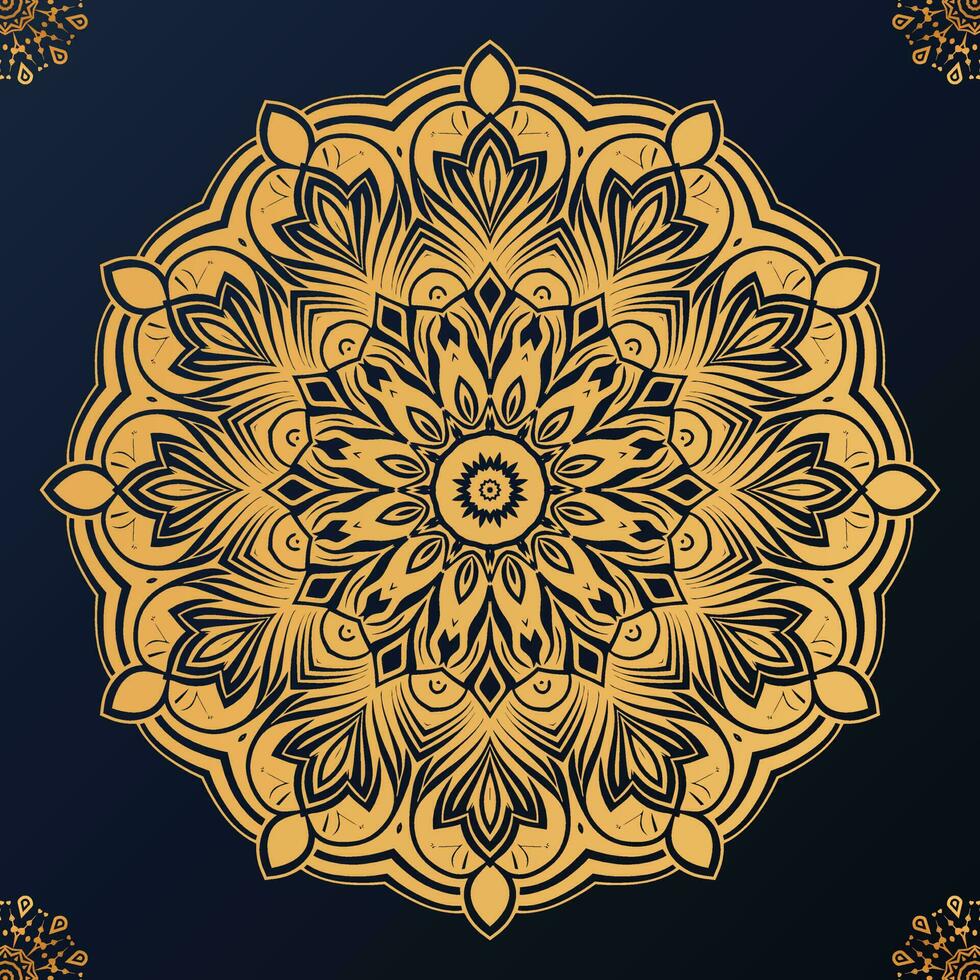 Vektor Blume Luxus Mandala Hintergrund Arabeske Stil
