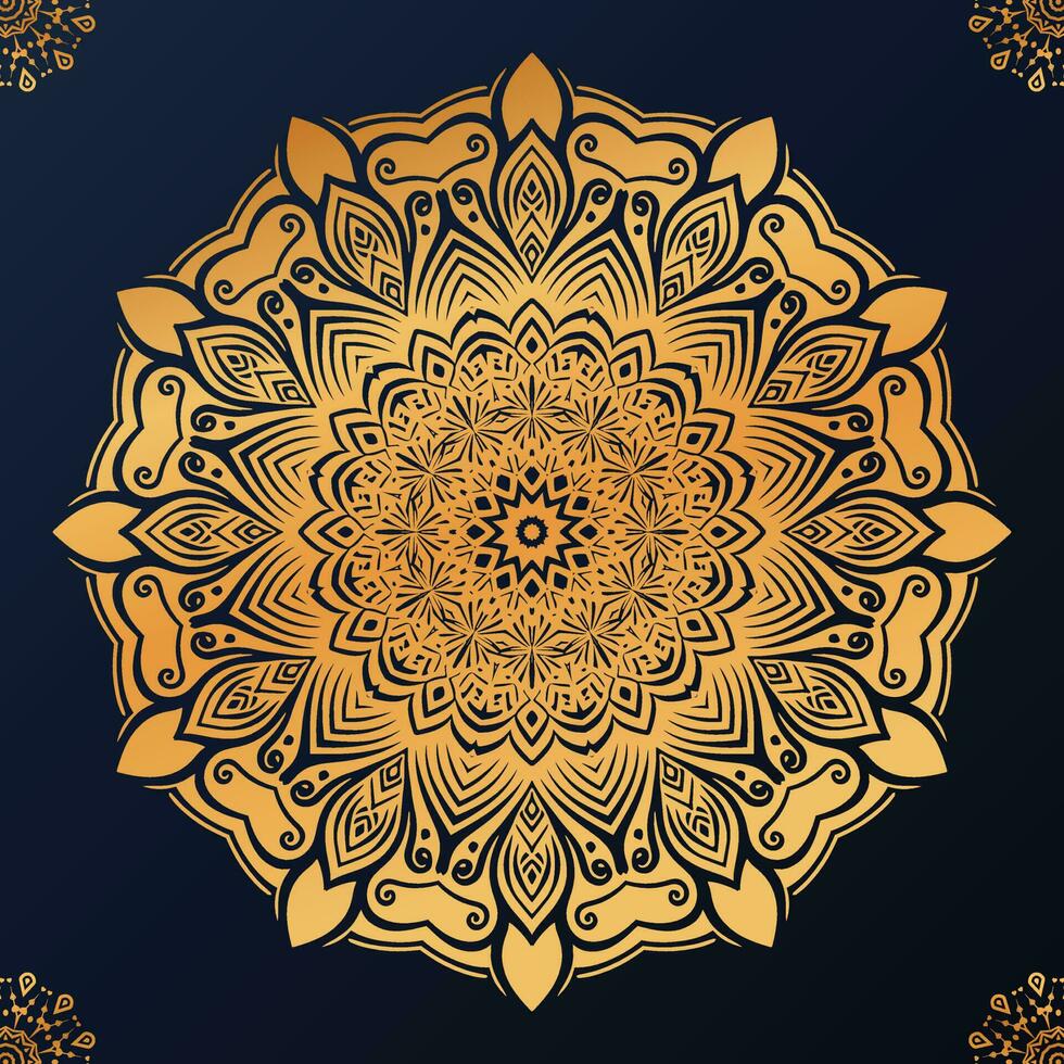 Vektor Blume Luxus Mandala Hintergrund Arabeske Stil