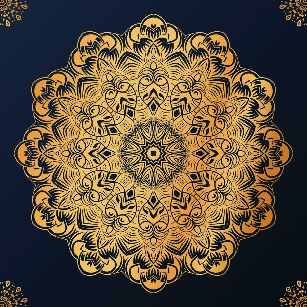 Vektor Blume Luxus Mandala Hintergrund Arabeske Stil