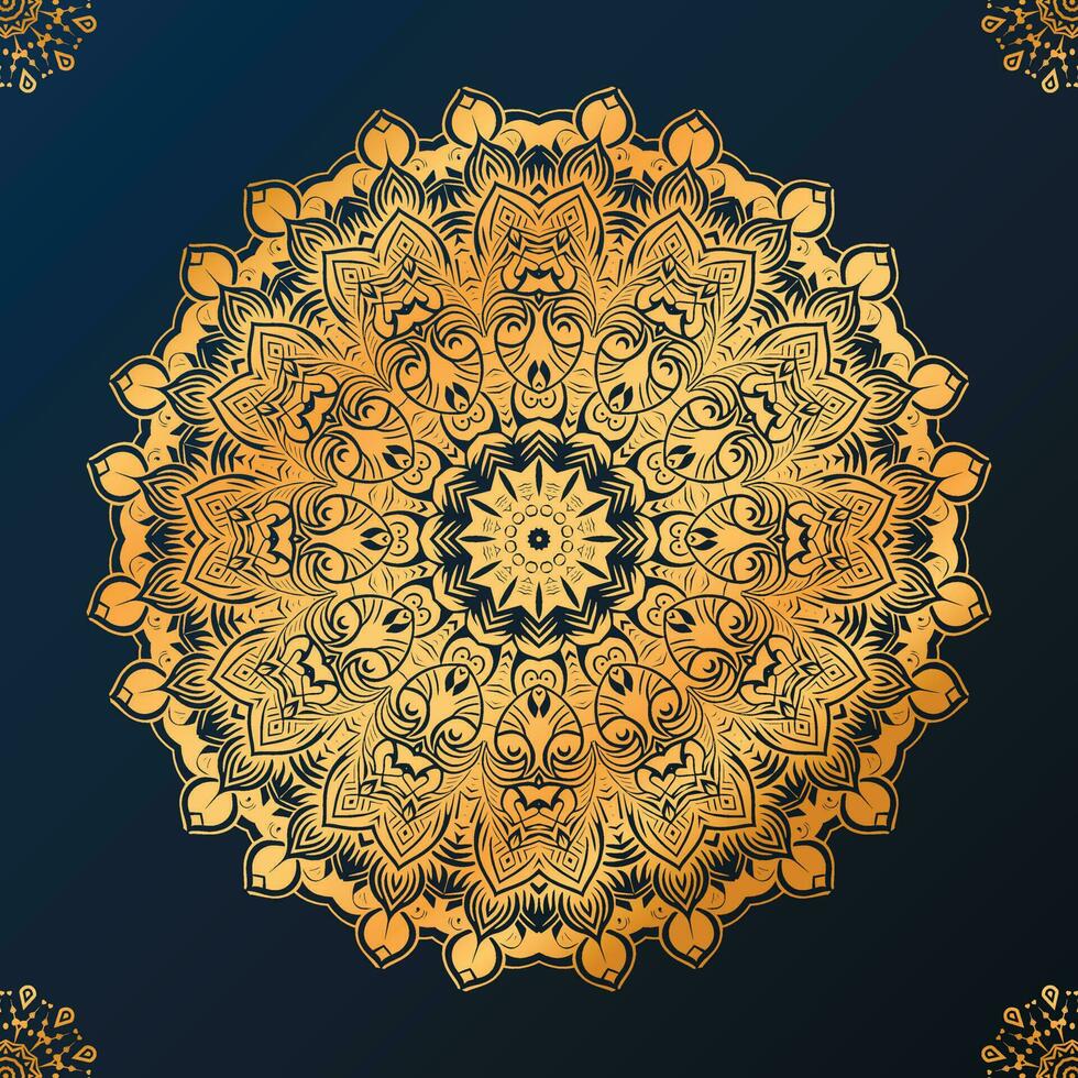 Vektor Blume Luxus Mandala Hintergrund Arabeske Stil