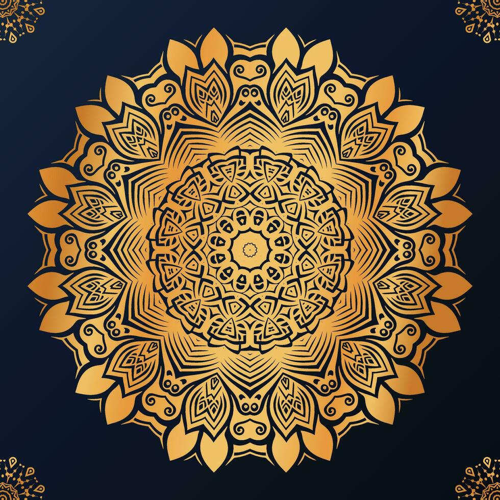 Vektor Blume Luxus Mandala Hintergrund Arabeske Stil