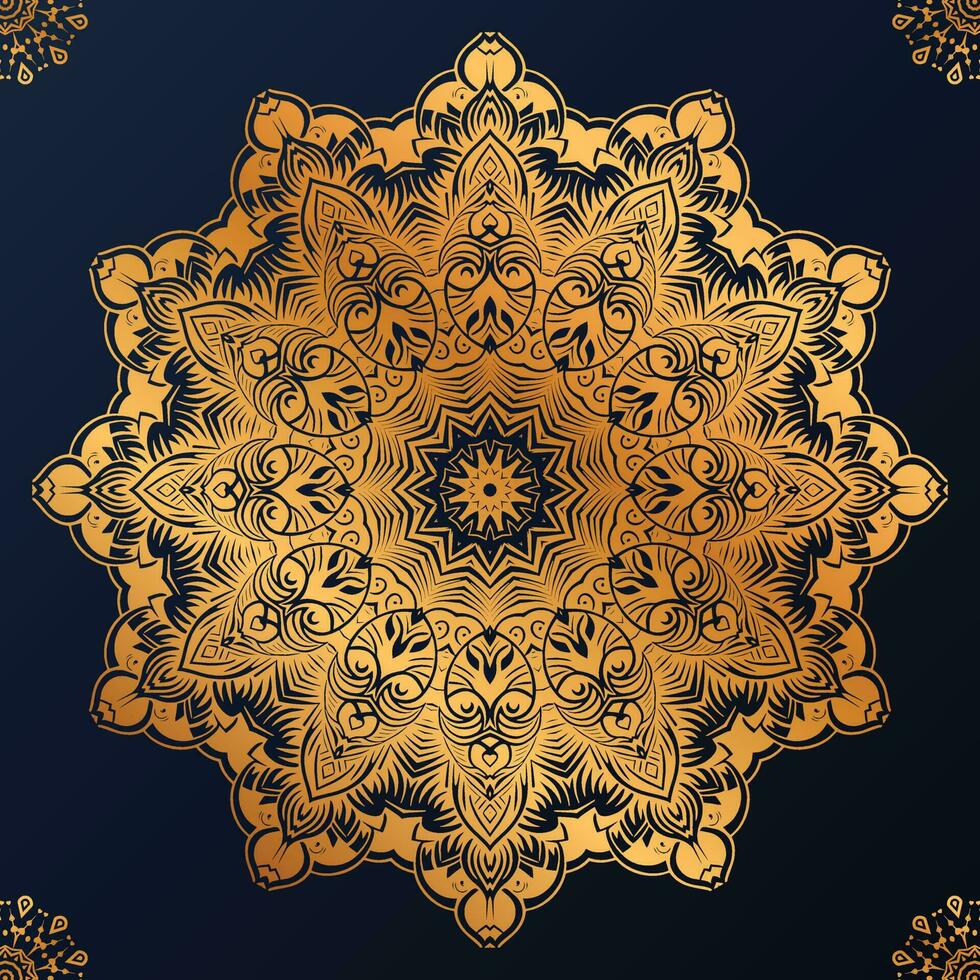 Vektor Blume Luxus Mandala Hintergrund Arabeske Stil