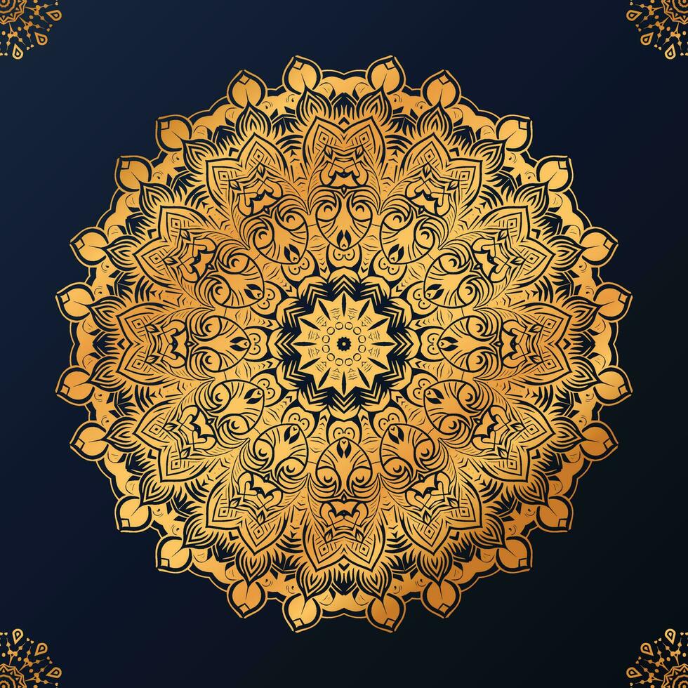 Vektor Blume Luxus Mandala Hintergrund Arabeske Stil