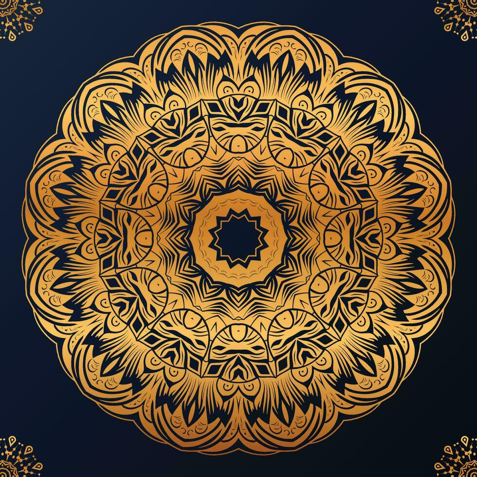 Vektor Blume Luxus Mandala Hintergrund Arabeske Stil