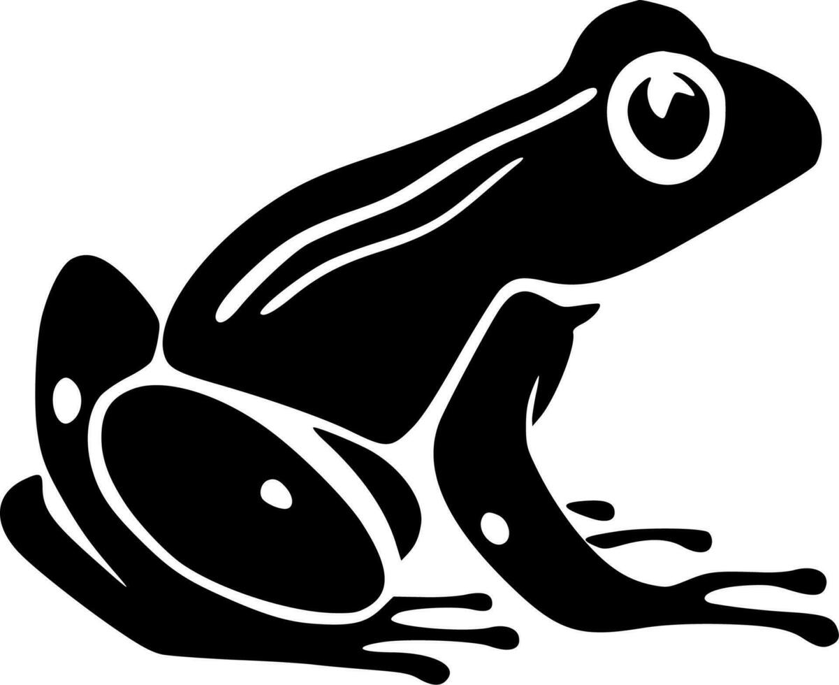 Frosch, minimalistisch und einfach Silhouette - - Vektor Illustration