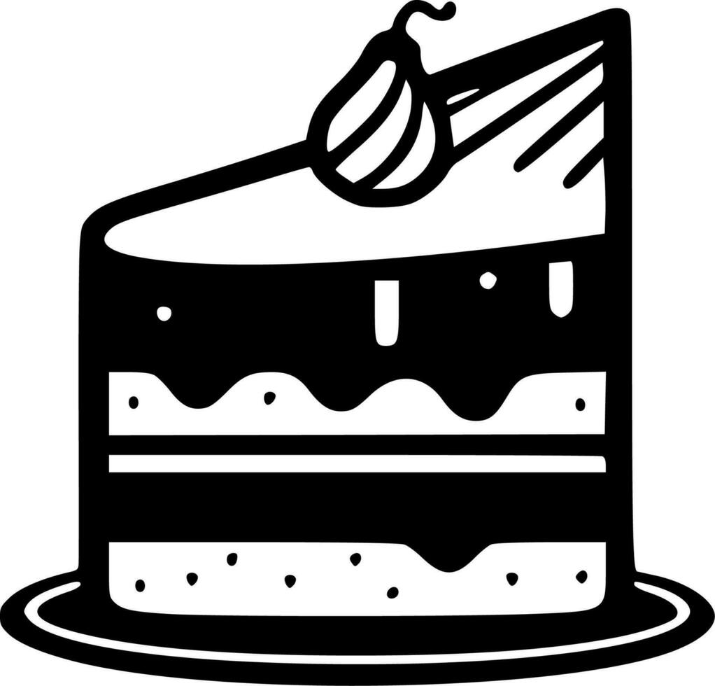 Geburtstag Kuchen - - minimalistisch und eben Logo - - Vektor Illustration