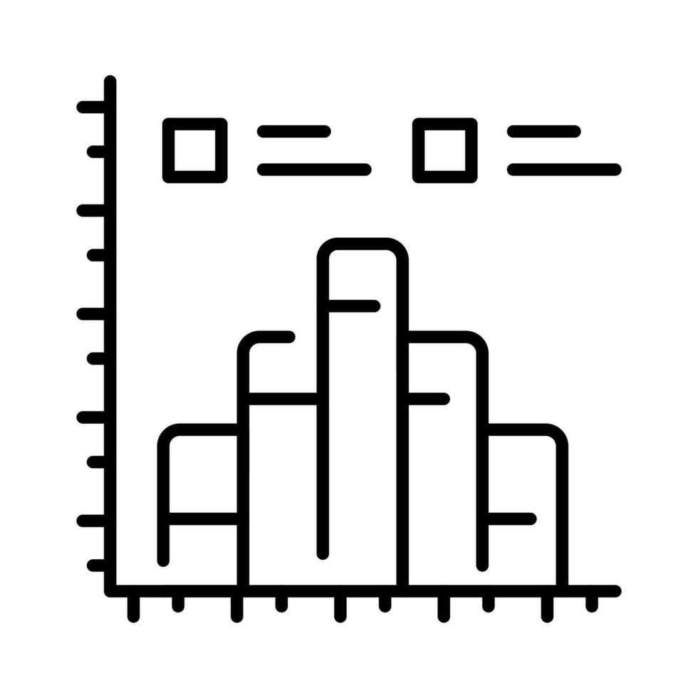 vorsichtig gefertigt Vektor von Bar Diagramm, Bar Graph Symbol im modisch Stil