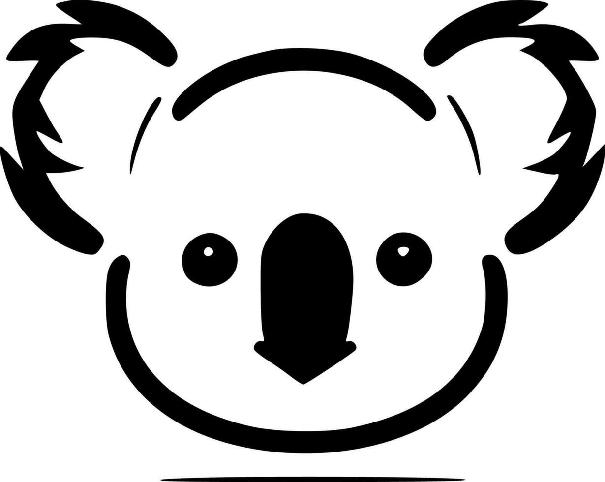 koala - minimalistisk och platt logotyp - vektor illustration