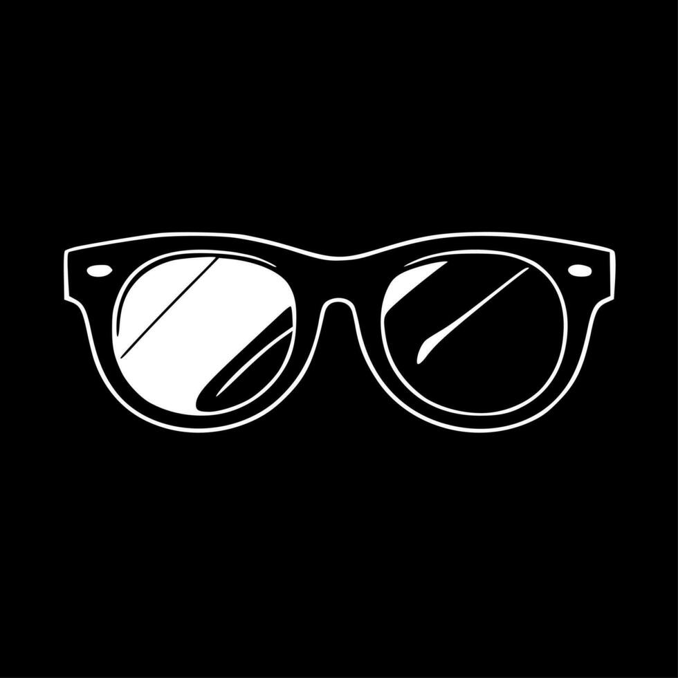 Sonnenbrille - - schwarz und Weiß isoliert Symbol - - Vektor Illustration