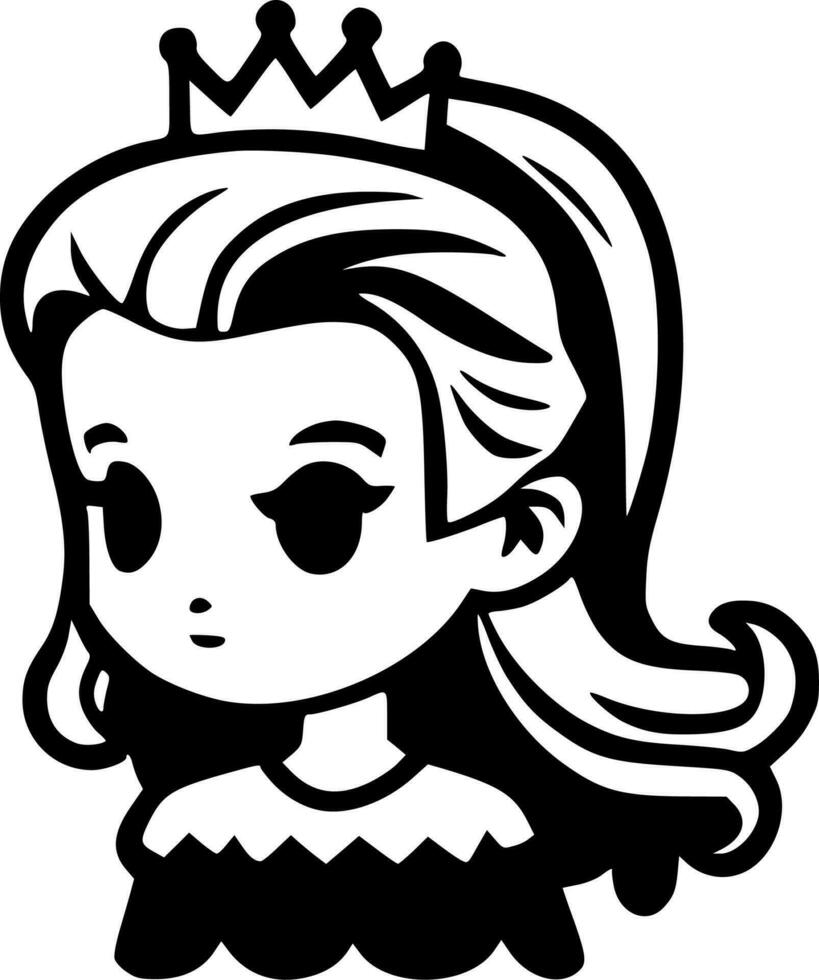 Prinzessin - - minimalistisch und eben Logo - - Vektor Illustration