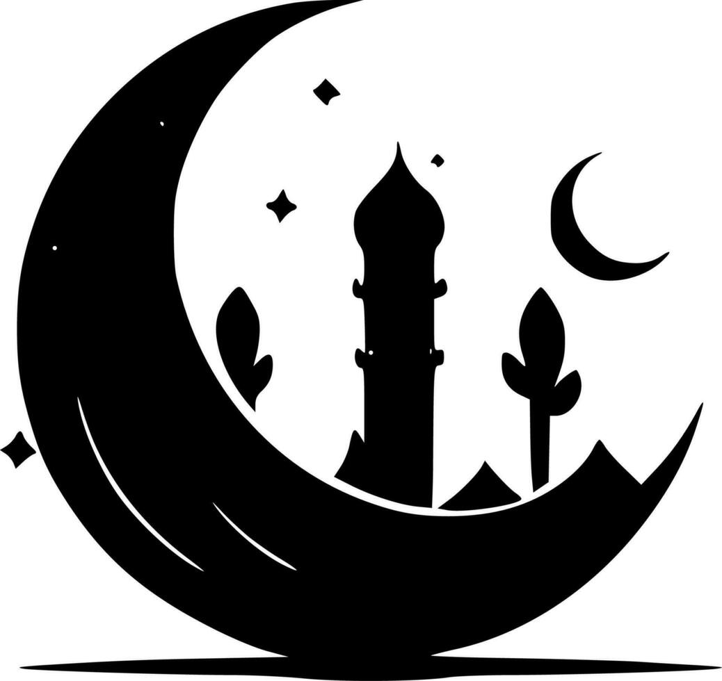 ramadan - minimalistisk och platt logotyp - vektor illustration