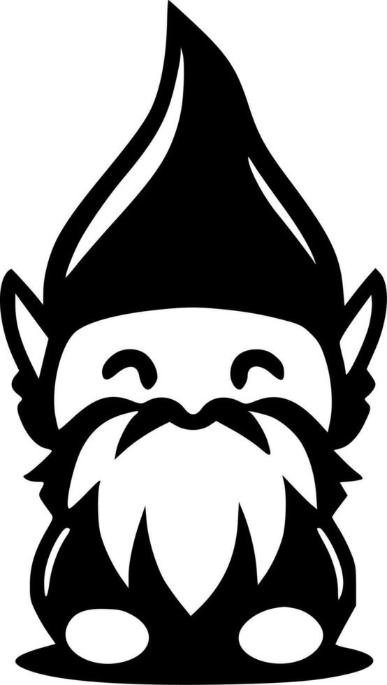 gnome - minimalistisk och platt logotyp - vektor illustration