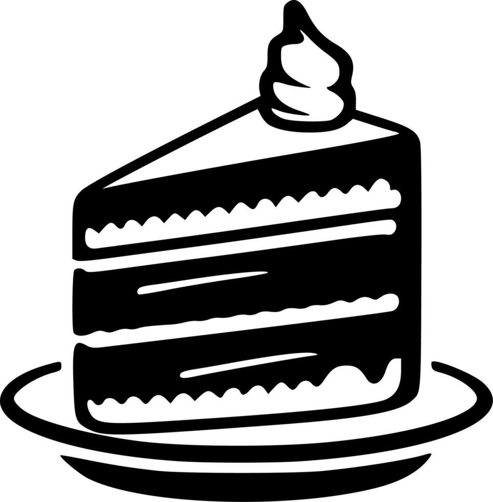 Geburtstag Kuchen, minimalistisch und einfach Silhouette - - Vektor Illustration