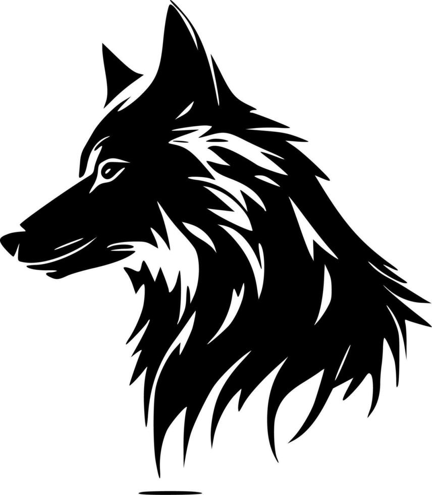 Wolf, minimalistisch und einfach Silhouette - - Vektor Illustration