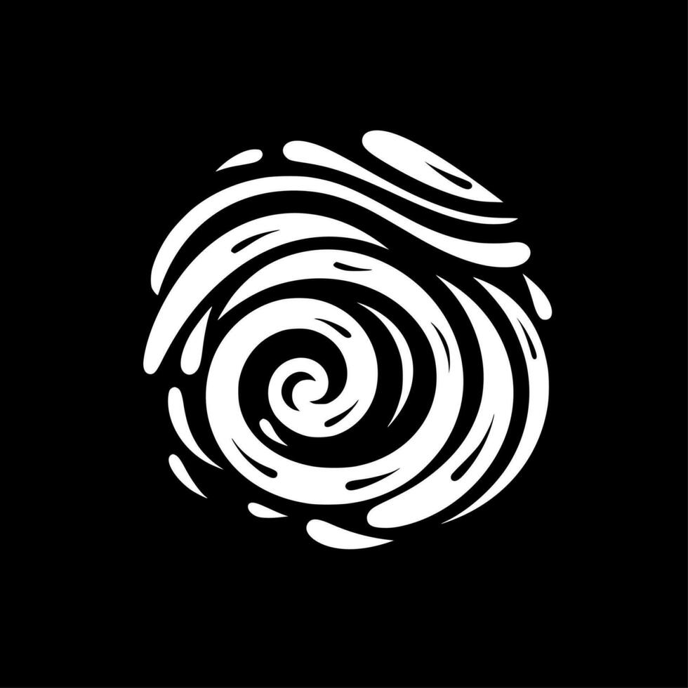 spiral, minimalistisk och enkel silhuett - vektor illustration