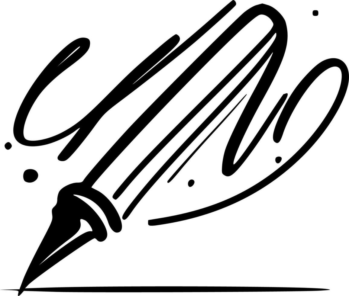 Handschrift - - minimalistisch und eben Logo - - Vektor Illustration