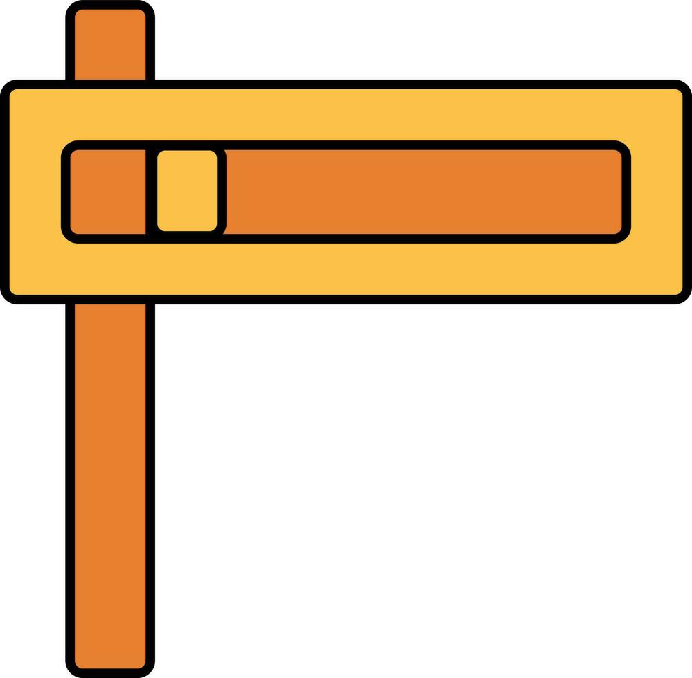 Orange matrake Symbol im eben Stil. vektor