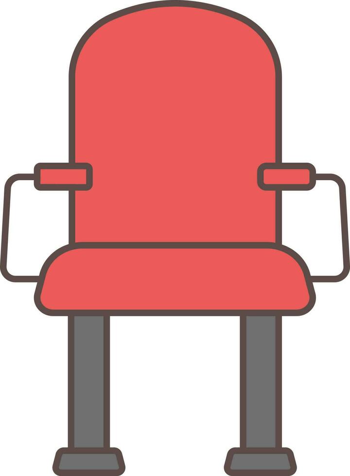 Sitz Symbol im rot und grau Farbe. vektor