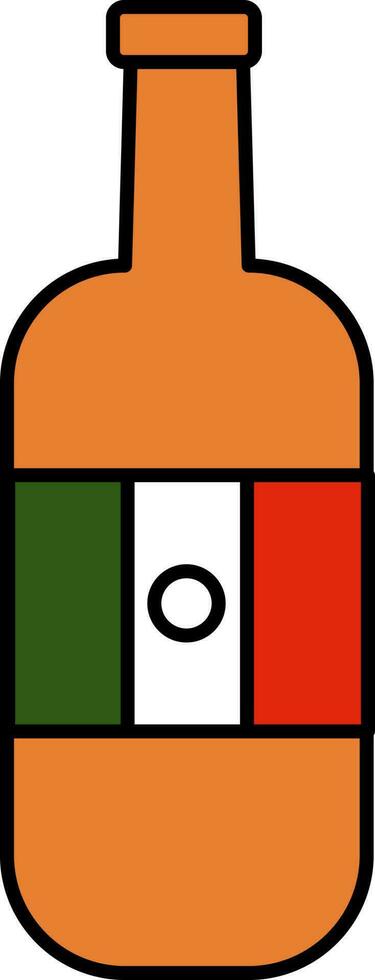 mexikansk dryck flaska färgrik ikon. vektor