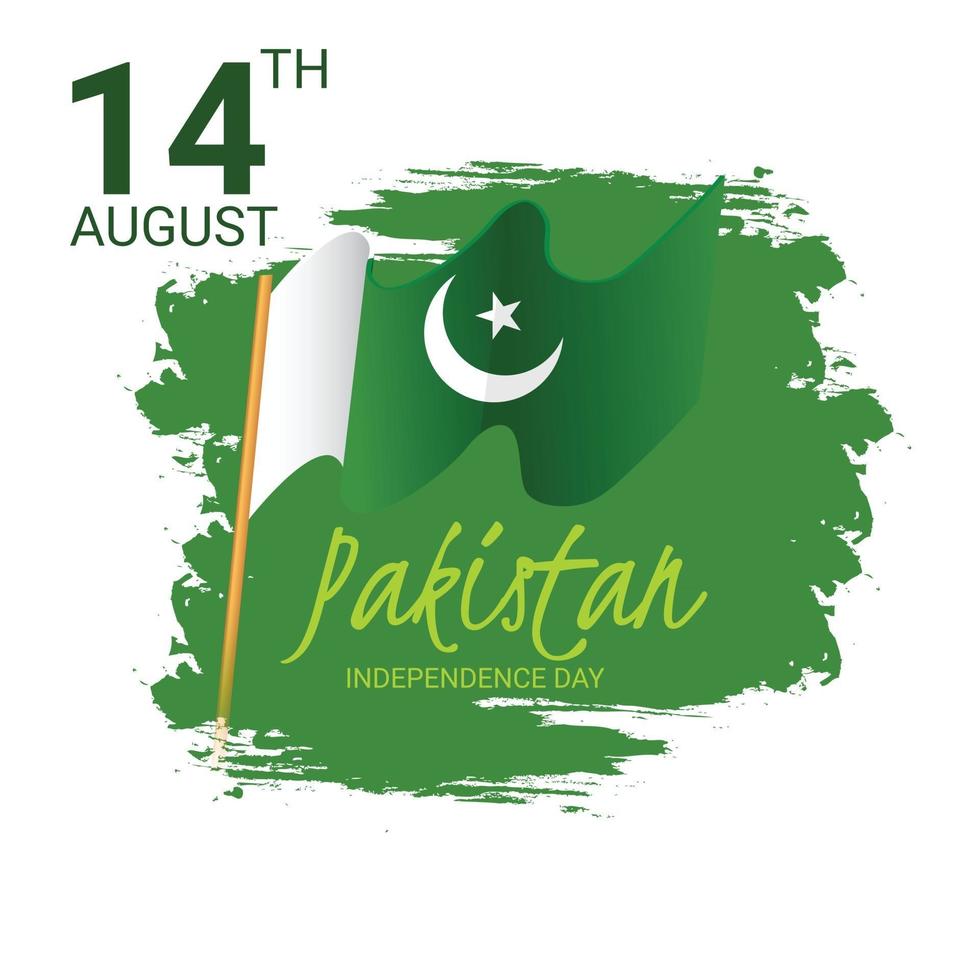 vektorillustration av en bakgrund för pakistans självständighetsdag vektor
