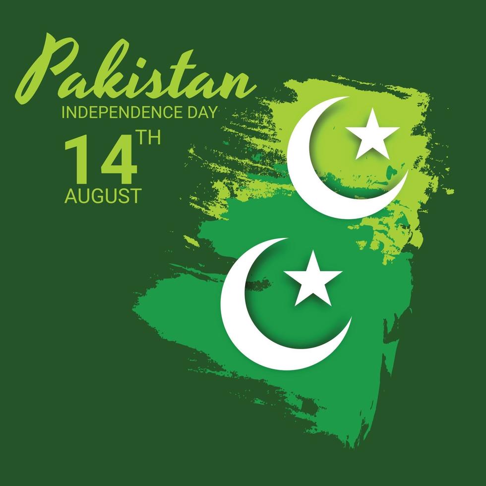 vektorillustration av en bakgrund för pakistans självständighetsdag vektor