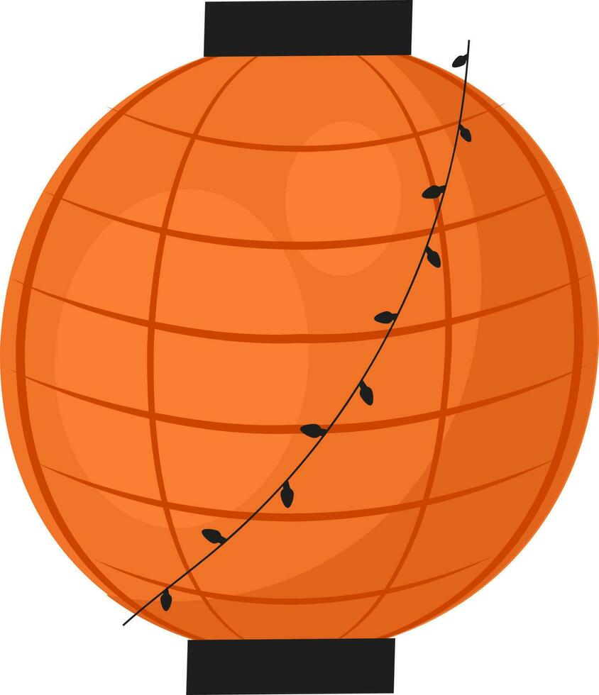 sträng ljus struntsak ikon i orange och svart Färg. vektor