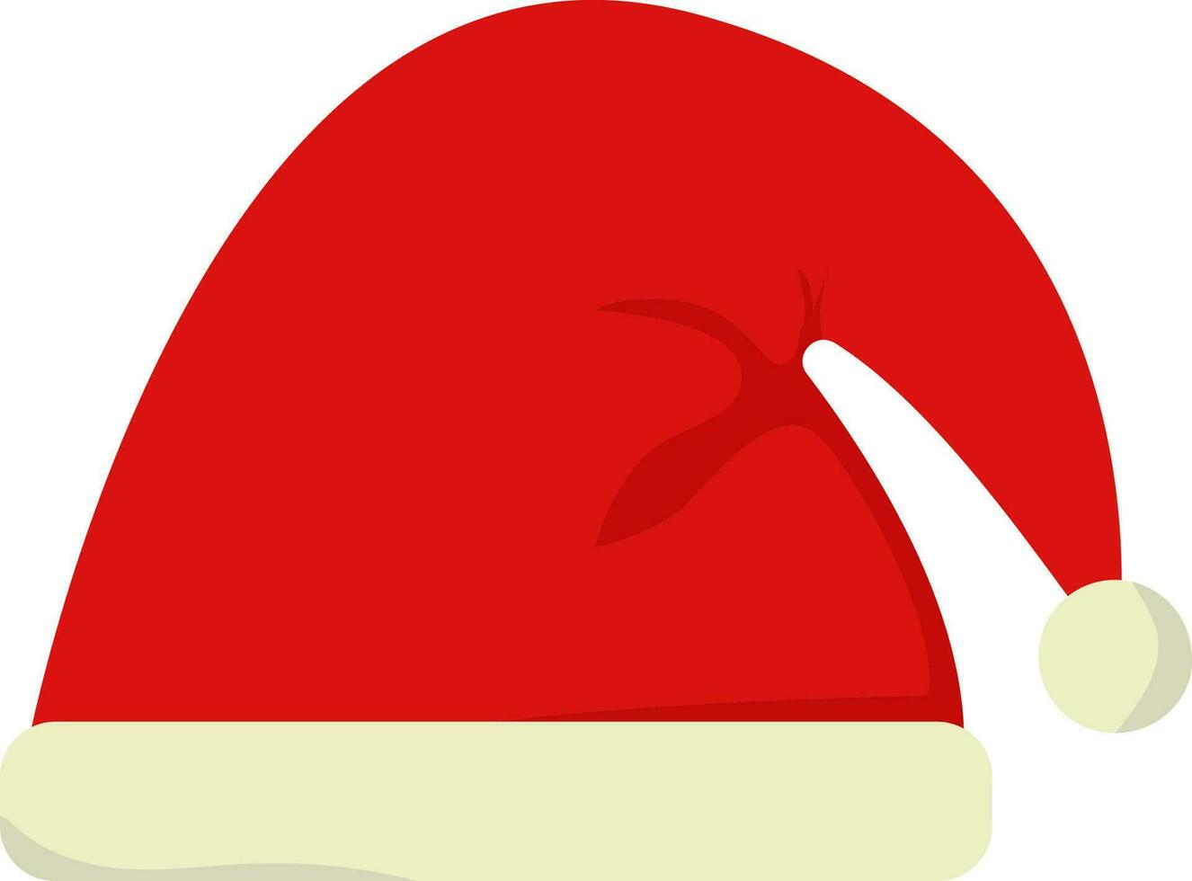 Santa Hut Symbol im rot und Sahne Farbe. vektor