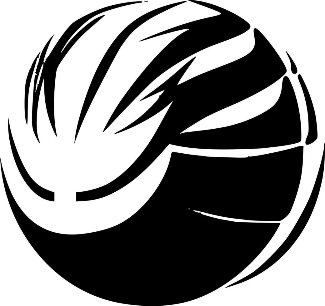 Volleyball, schwarz und Weiß Vektor Illustration