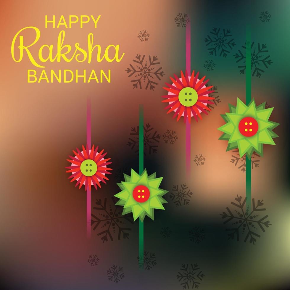 vektor illustration av en bakgrund för glad raksha bandhan indisk festival för systrar och bröder